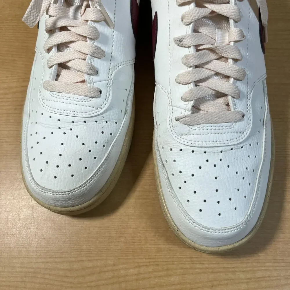 Size 11 - Nike Court Vision Next Nature Low Sail Dark Beetroot